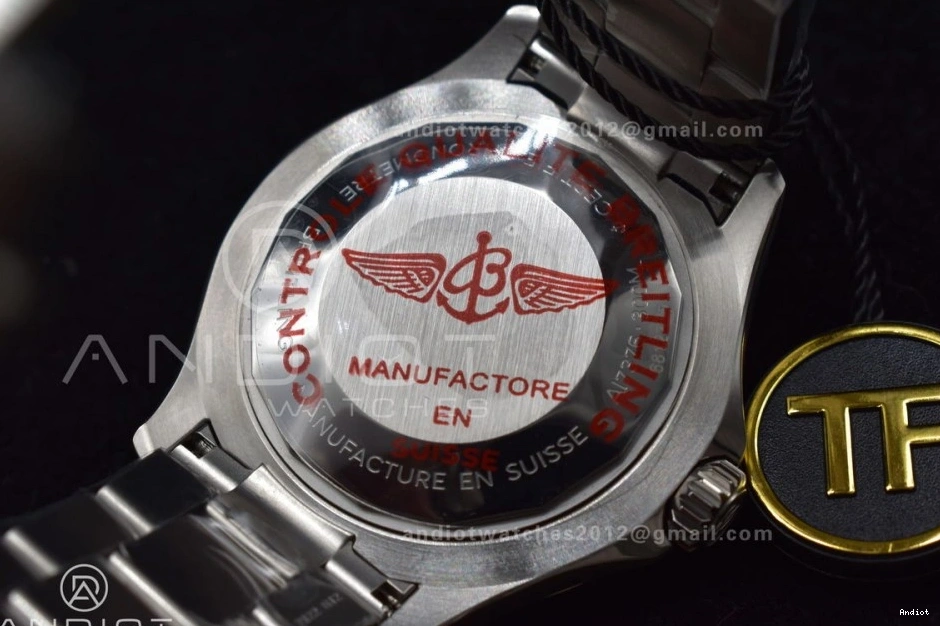 on Bracelet Best TF A2824 44 1:1 Blue Automatic Tiffany Dial Edition SS SuperOcean 1107